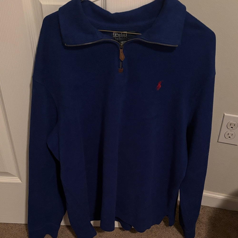Polo by Ralph Lauren Blue Half-Zip Sweater
